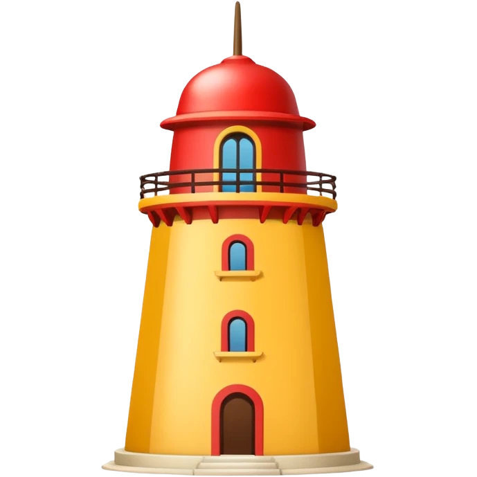 California Tower in San Diego, simple apple style emoji, no text, white background, inspired by reference photo, version 2 emoji