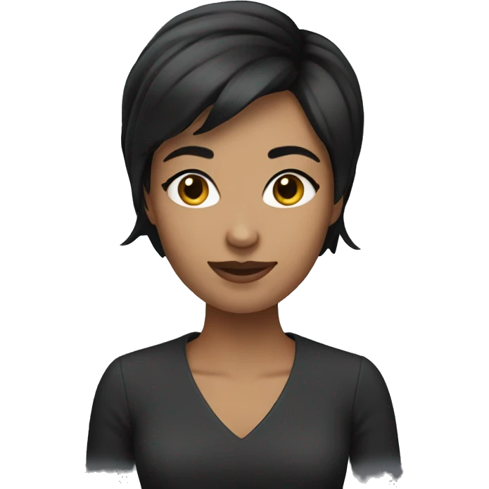 MARKETING GIRL WITH DARK SHORT HAIR  emoji
