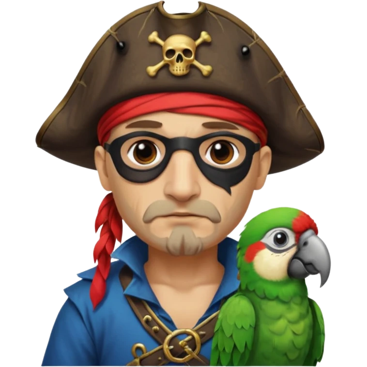 pirate and parrot emoji