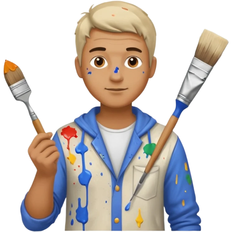 Ceramic Painter man emoji