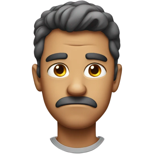 Stubborn pouty face emoji