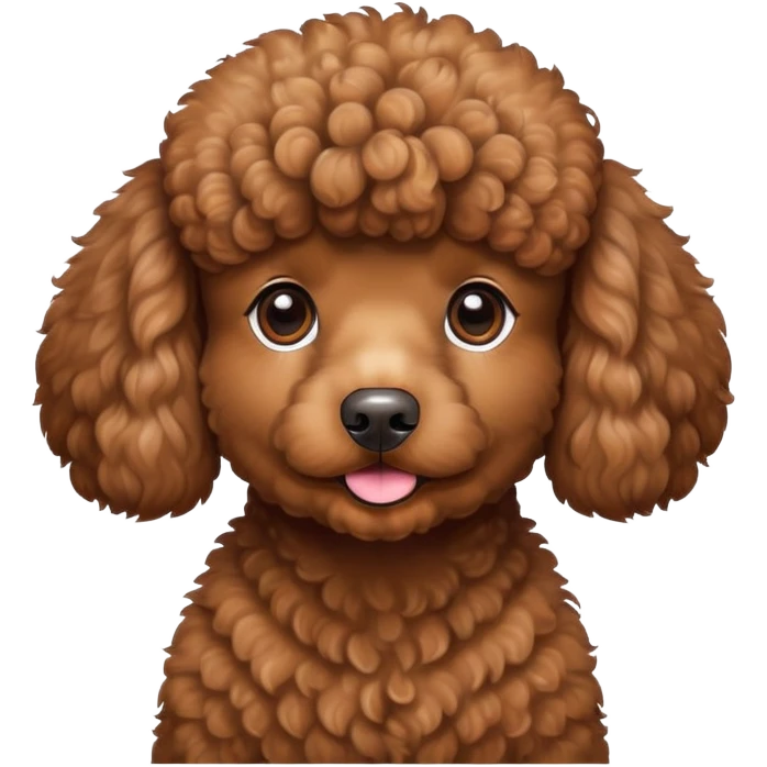 Brown poodle emoji
