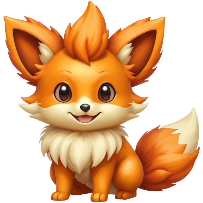 Shiny Vulpix-Fennekin-Eevee-creature-hybrid emoji