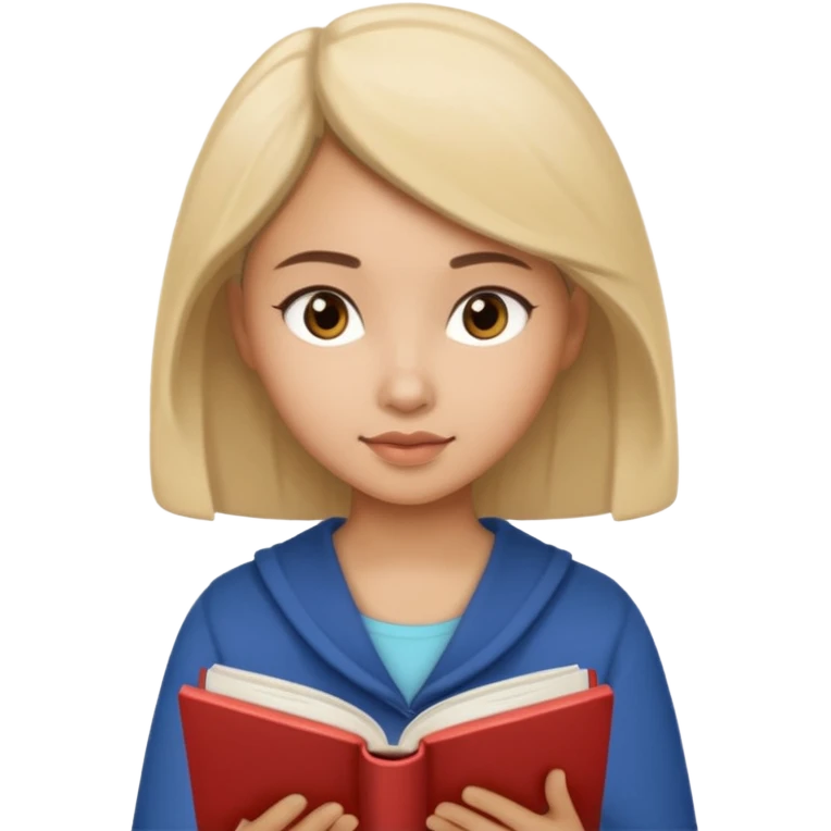 Morena lendo livro emoji