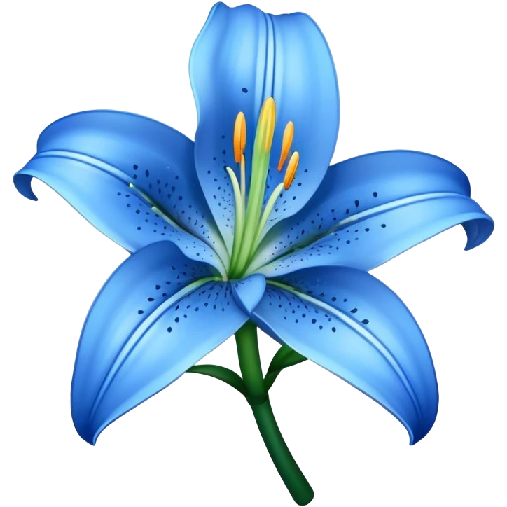 blue stargazer lily emoji