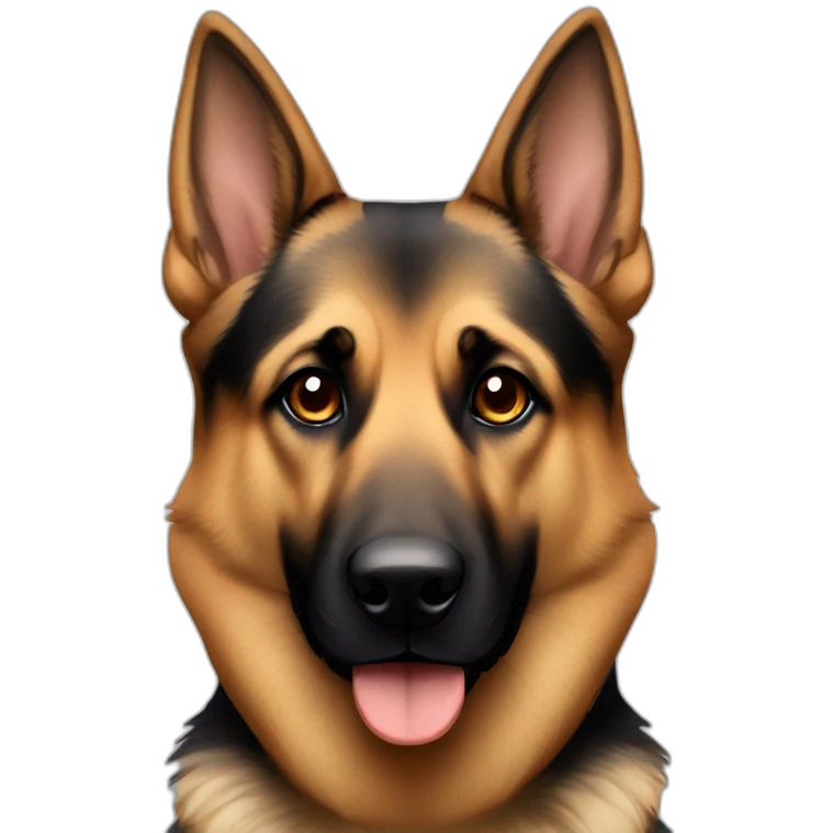 German Shepard with brown eyes emoji