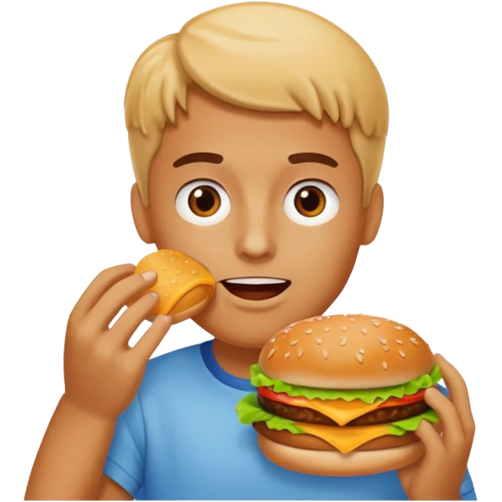 comiendo hamburguesa emoji