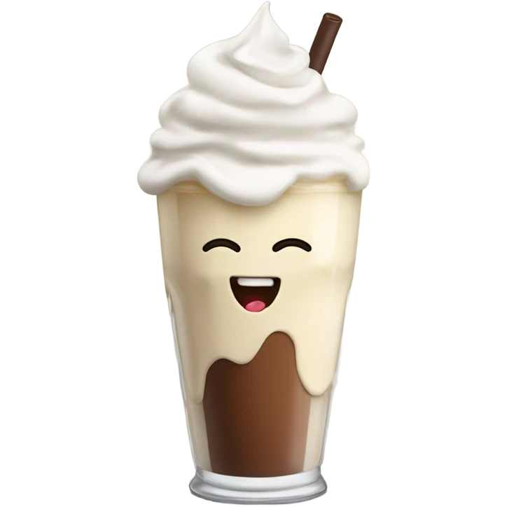 Milkshake with whip cream emoji
