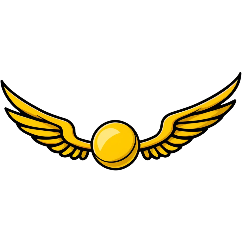 Golden snitch with wings emoji