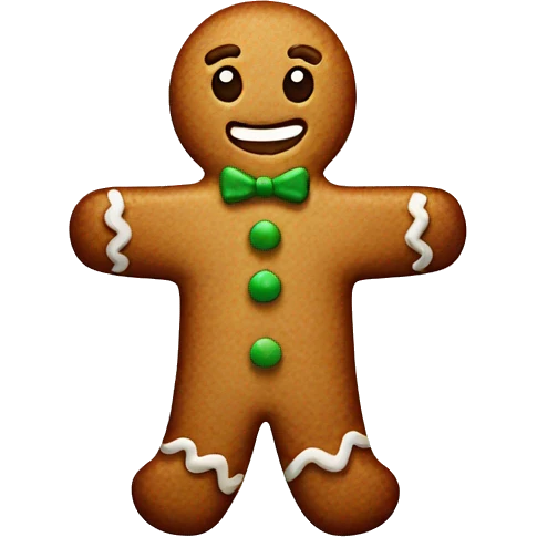 Gingerbread man emoji