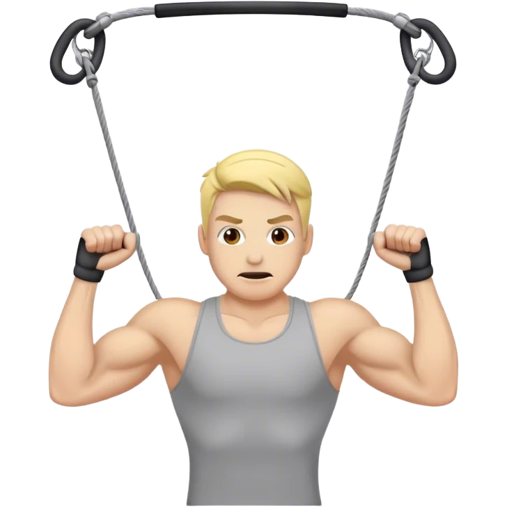 cable face pulls exercise emoji