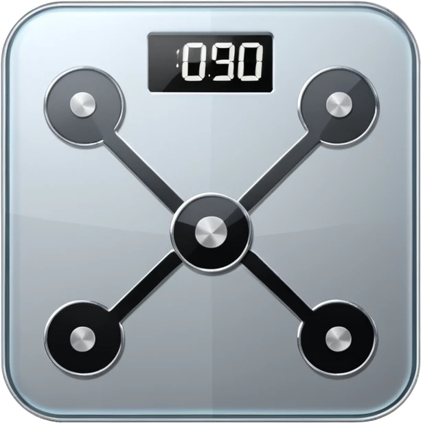 Digital weight scale with 0:00 on it emoji