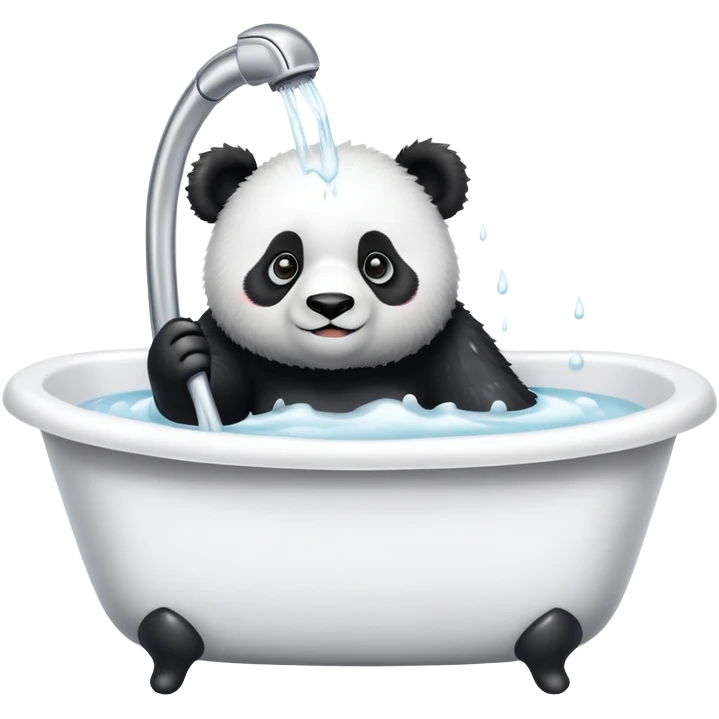 Bathing panda emoji