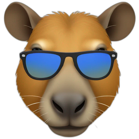 capybara with sunglasses-(proportional)calm-(realistic) emoji