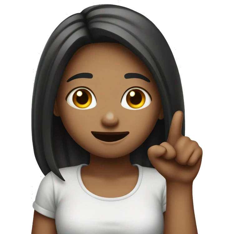 Create me an emojie with a girl sticking her tongue out and making an L with her two hands emoji