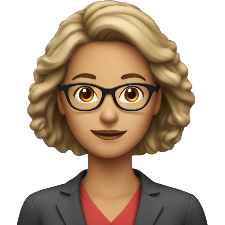 woman teacher with glasses emoji