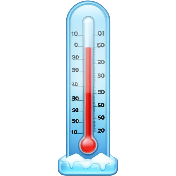 cold ice thermometer emoji