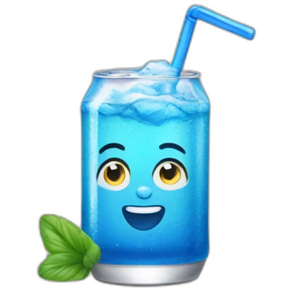 Chibre bleu French softdrink emoji