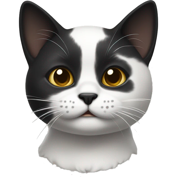 gato negro y blanco emoji