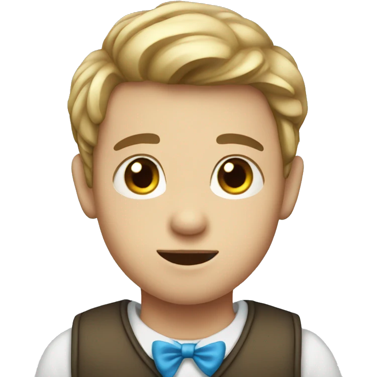 Boy with blue bow emoji