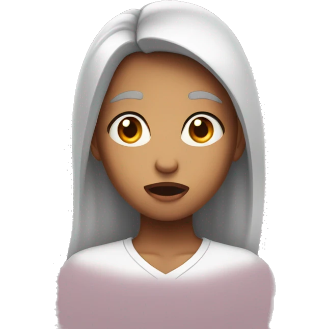 A girl Shock face emoji