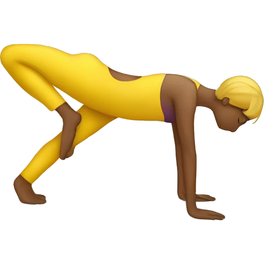 downward dog yoga yellow avatar emoji