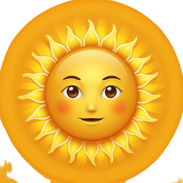 sun with a glowing aura emoji