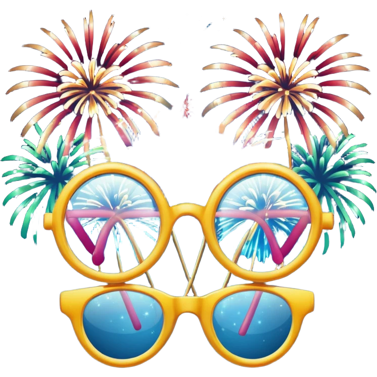 lentes de happy new year emoji
