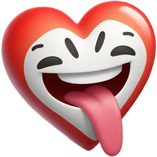 Heart with tongue sticking out  emoji