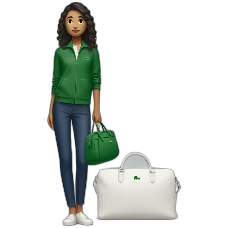 Lacoste bag girl emoji