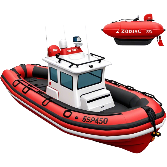 Rescue Boat - Zodiac Pro 850 (Model Year: 2022) (Iconic colour: Red and black) emoji