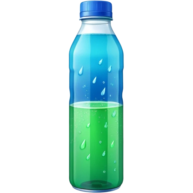 energy drink plastic bottle green electric emoji