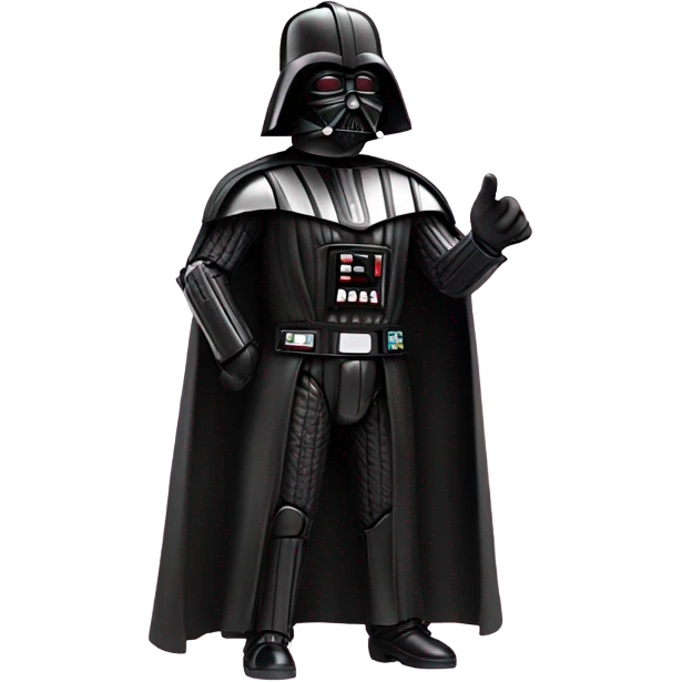 pink darth vader with hand emoji