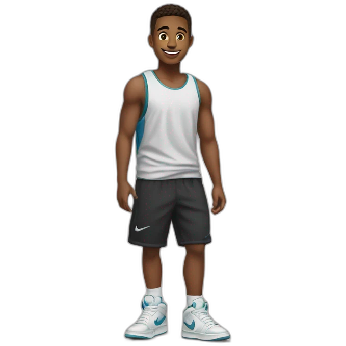 handsome boy with nike jordans  emoji