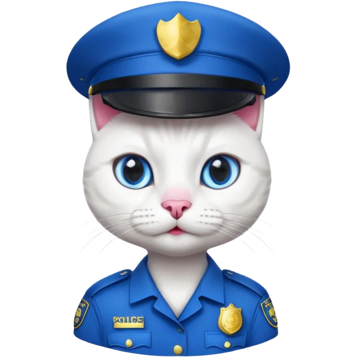 white cat police emoji