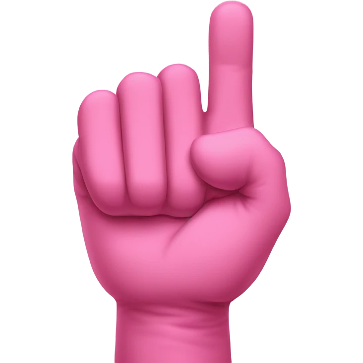 the hand that shows the rock sign and covered in pink bangage  emoji
