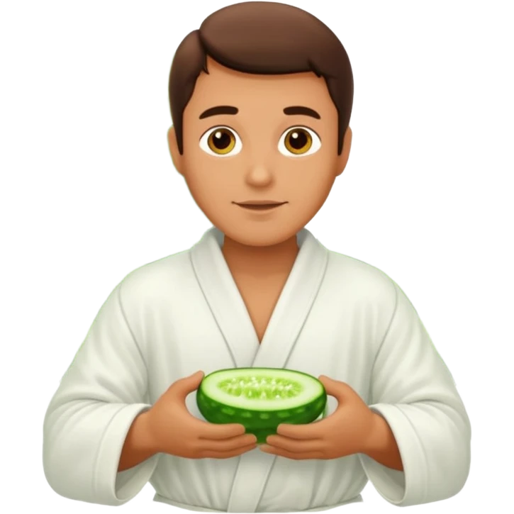 man with cucumbers bed emoji