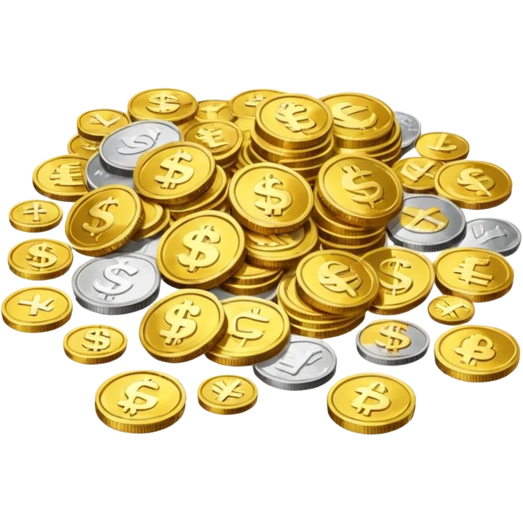 Scattered coins and money] emoji