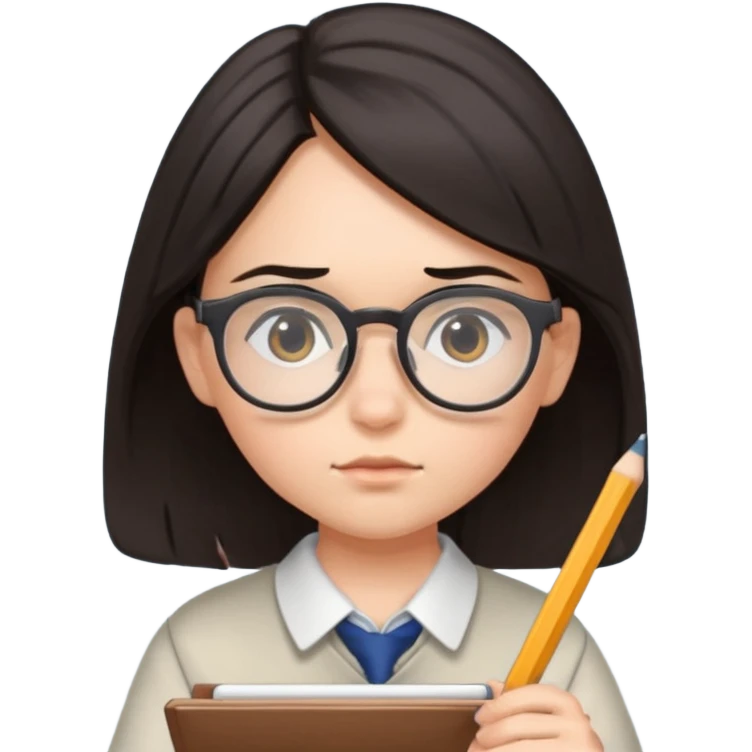 student taking test emoji