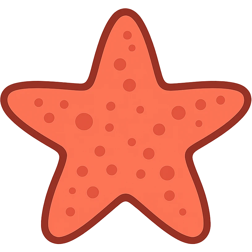 flat toon style starfish emoji