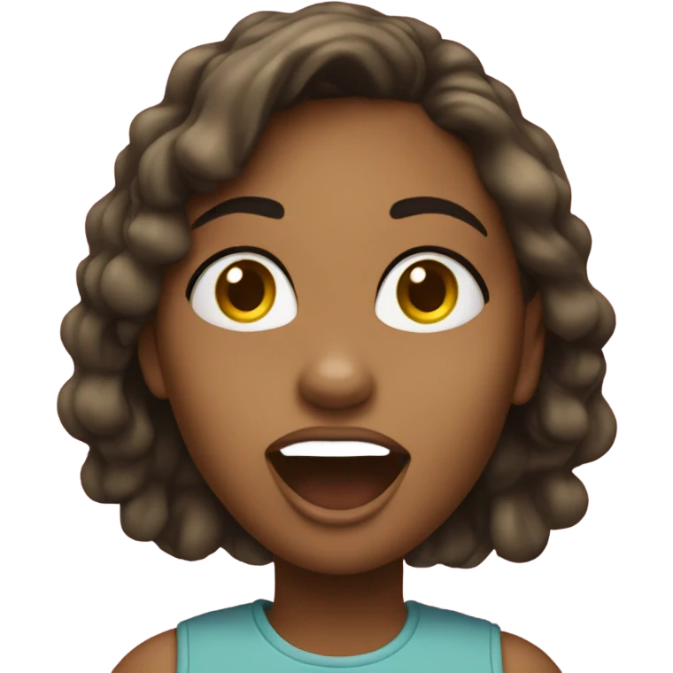 girl singing “raise your ya ya ya”  emoji