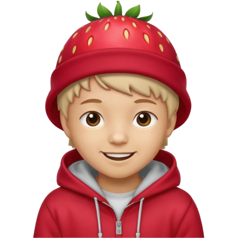 Kids in Fruit Clothes 
A kid wearing hoodies and strawberry hat




































 emoji