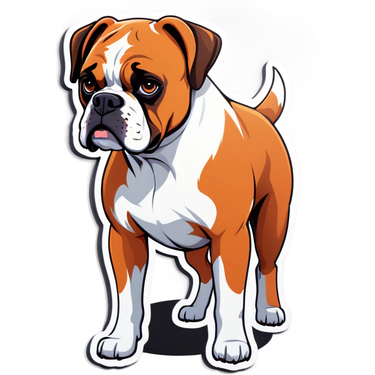 White boxer dog emoji