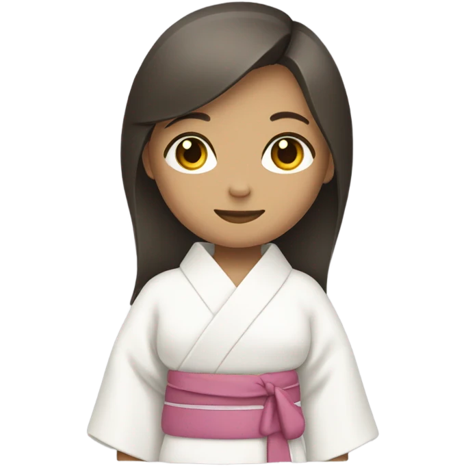 Girl in white kimono emoji