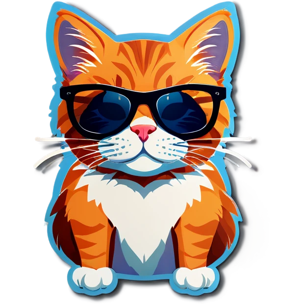 Cat with sunglasses emoji