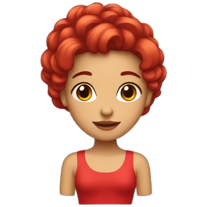 Fille cheveux rouge emoji
