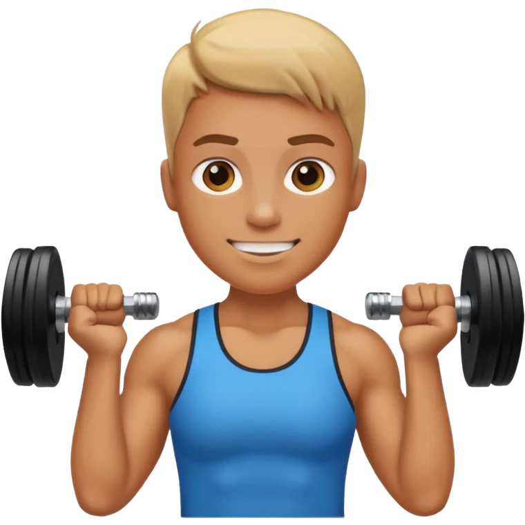 Gym emoji holding dumbbell  emoji