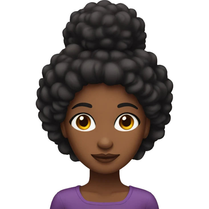 Mujer negra con pelo afro emoji