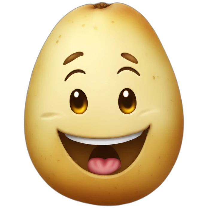 potatoe laughing with eyes emoji