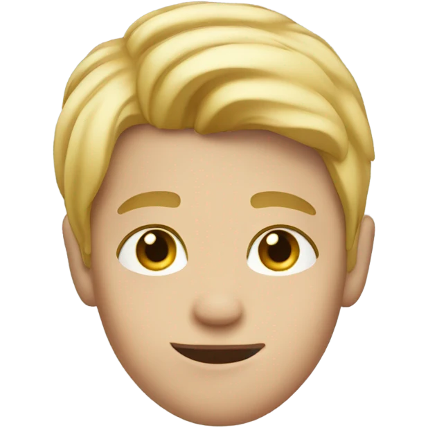 Boy with blond middle part emoji